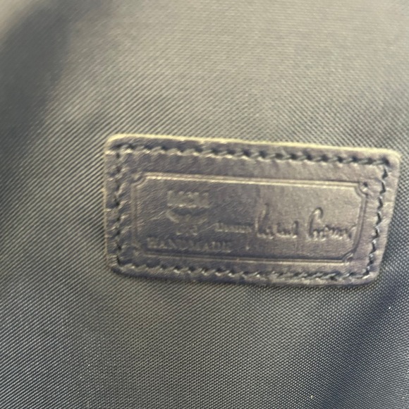 MCM Designer Monogram Tote Navy Blue Large Shoulder Bag Purse - Picture 7 of 9